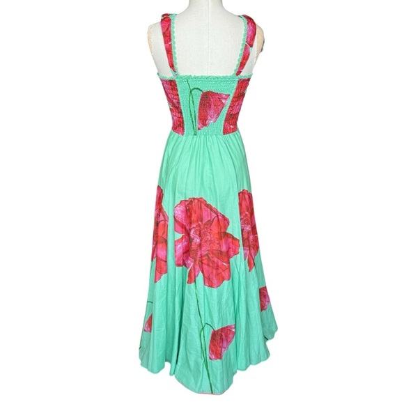 Charo Ruiz Ibiza Crissy Long Dress in Green Blossom XS - Picture 10 of 12
